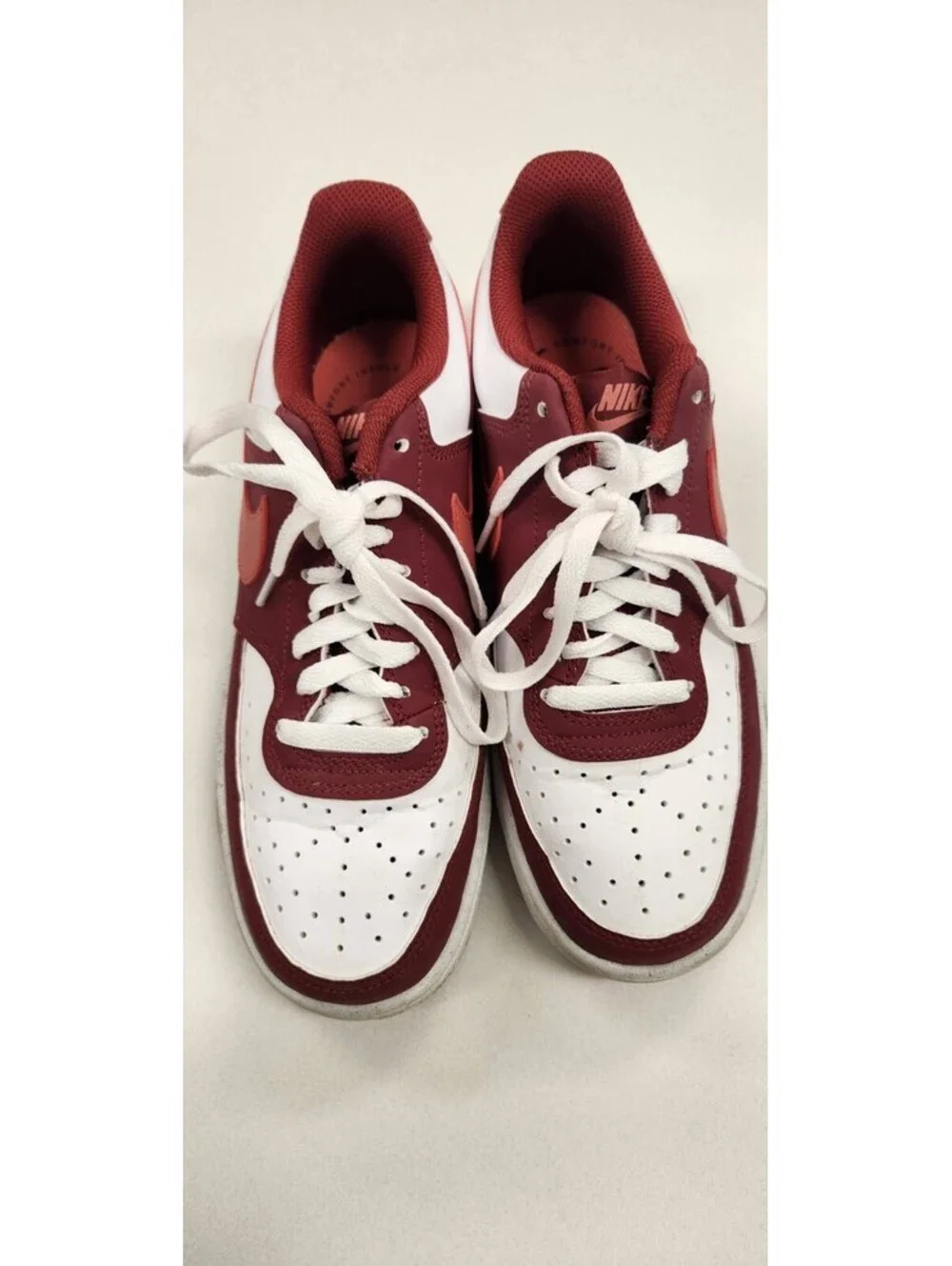 NEW Nike Wmns SIZE 8.5 Court Vision Lo P NBK Team Red White IM1652-601 air dunks